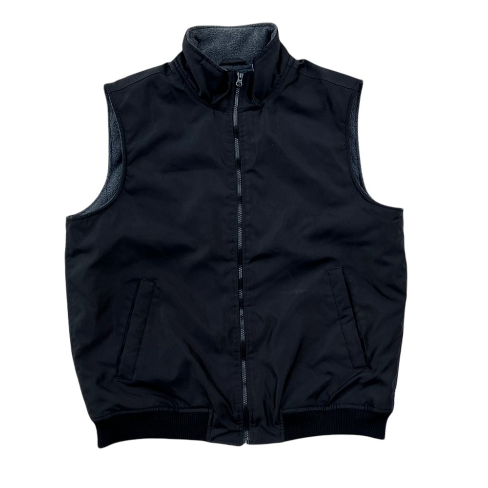 Chaps Men's Fleece Lined Outdoor Full Zip Winter Sleeveless Packable Vest EUC L